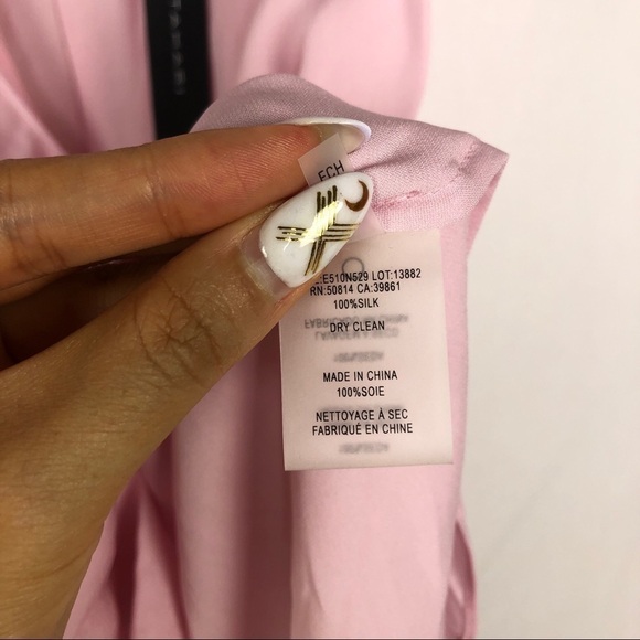 NWT Tahari 100% silk pink blouse - Picture 6 of 7